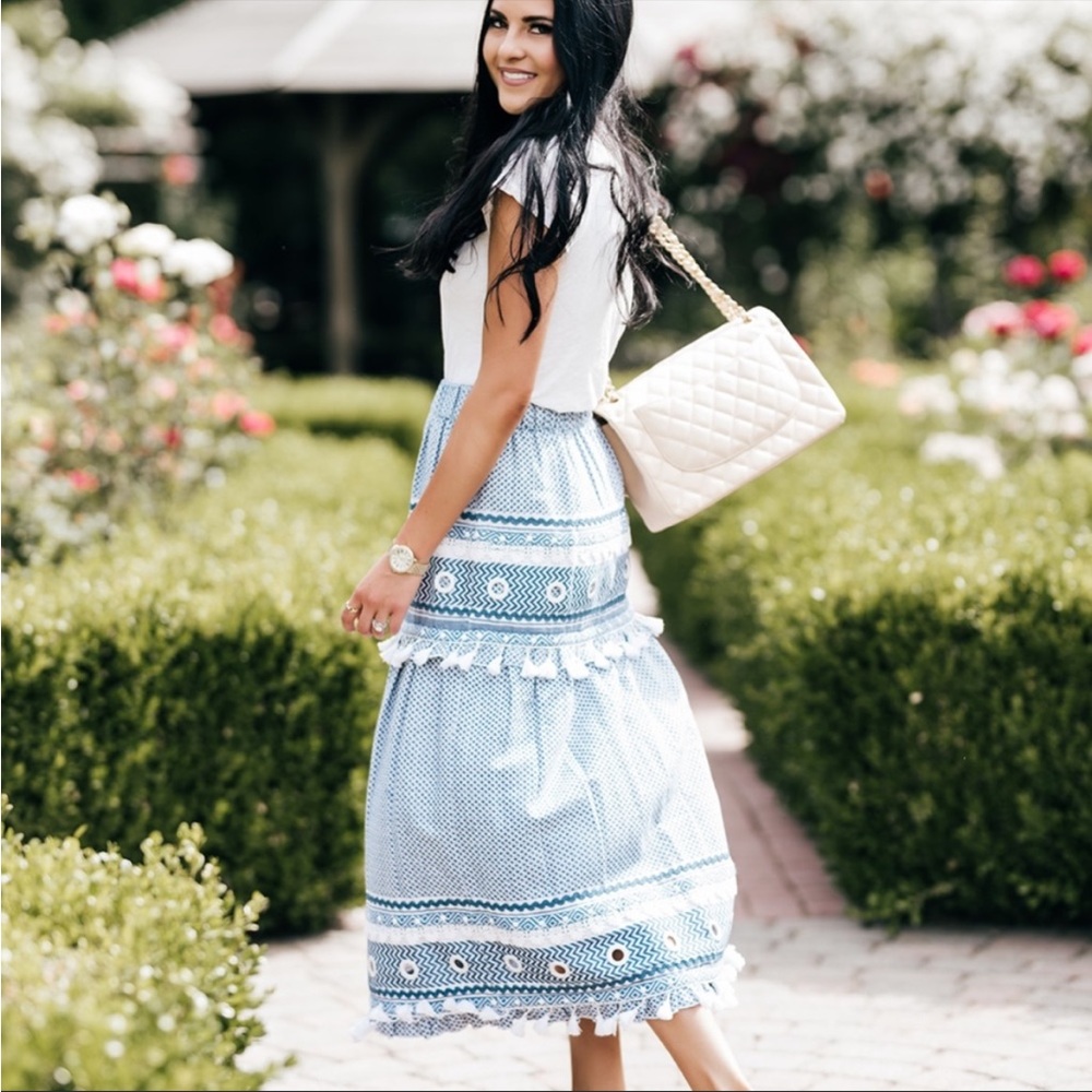 Dodo Bar Or blue white skirt - Picture 3 of 3